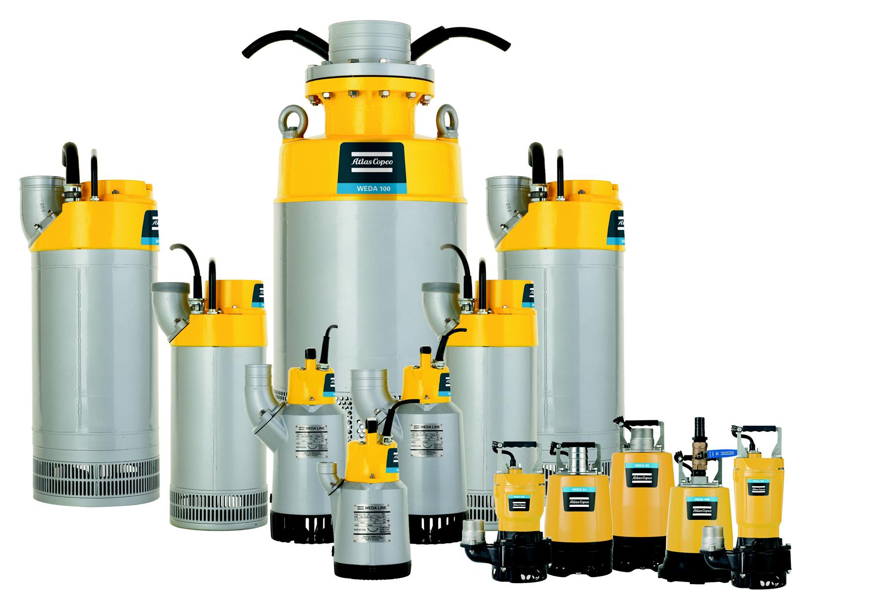 Atlas Copco elektrische Tauchpumpen zur Entwässerung